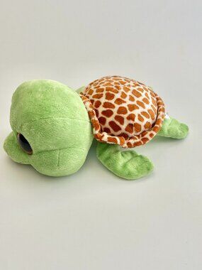Ty Beanie Baby Boo Turtle Sandy Plush Toy Medium 8"